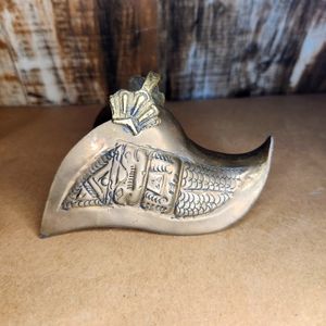 Vintage Brass Spanish Conquistador Style Horse Saddle Stirrup Wall Pocket Repro